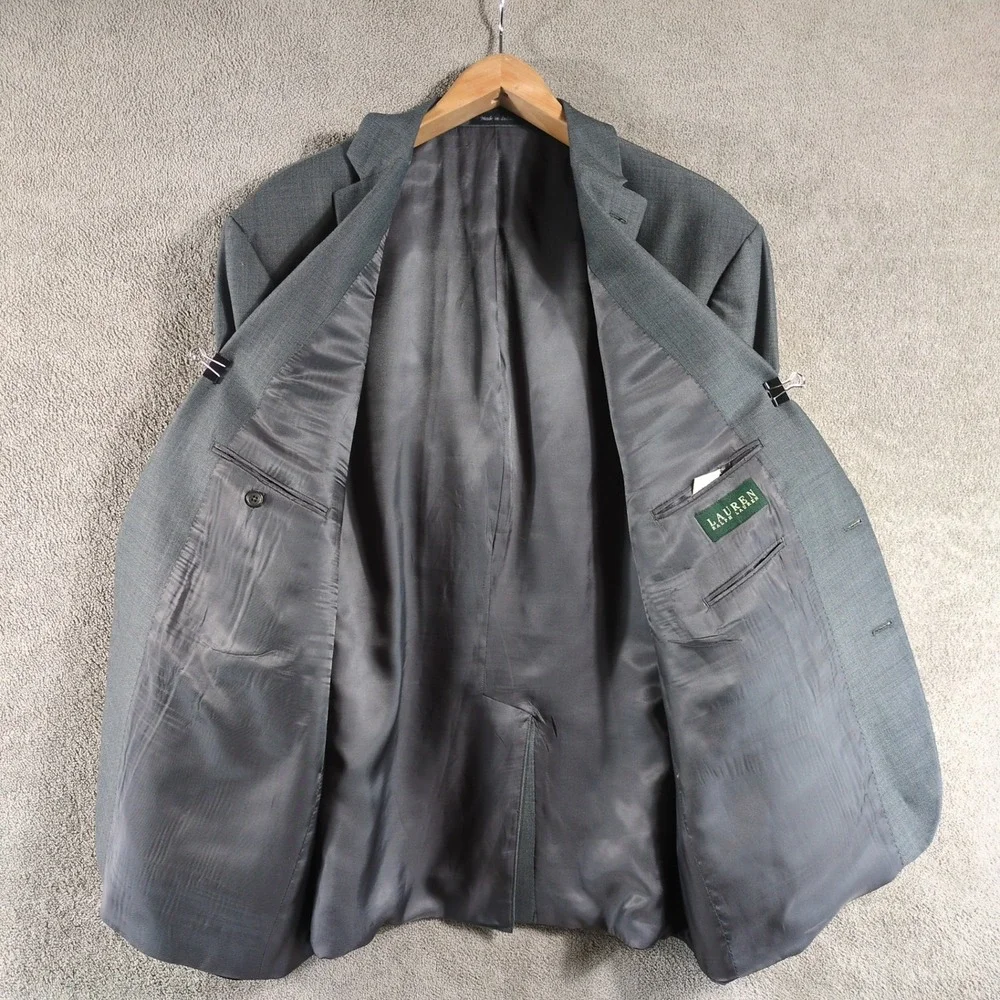Lauren Ralph Lauren Men Gray Wool Blend‎ Suit Blazer Jacket 52R